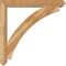 Ekena Millwork Thorton Arts and Crafts Rough Sawn Bracket w/ Offset Brace, Western Red Cedar, 6"W x 40"D x 40"H BKT0604X40X40THR03RWR - alternate 2